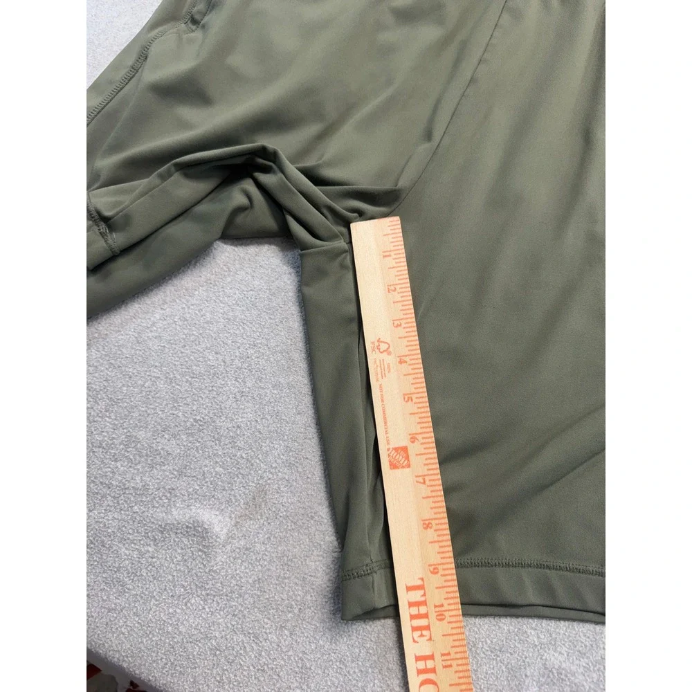 32 Degrees Cool Shorts Mens L Olive Green Stretch Performance Athletic Outdoor